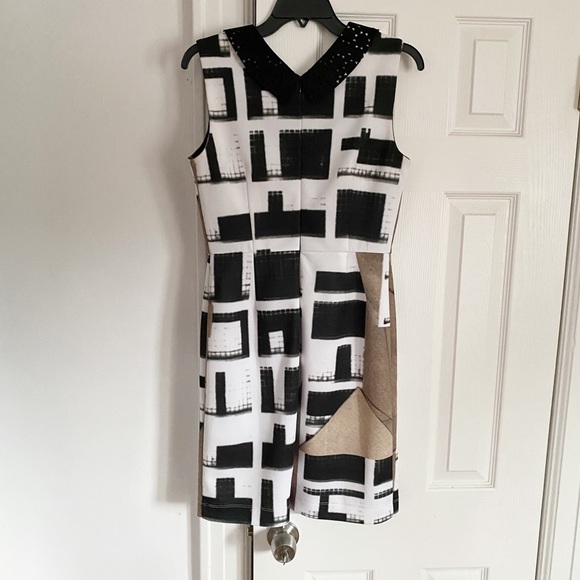 NEW Angelys Balek Abstract Industrial Geometric Print Dress - Picture 1 of 7
